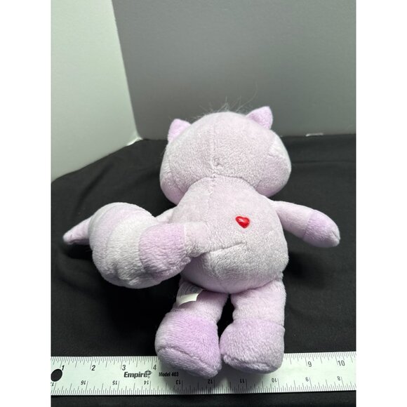 Care Bears Bright Heart Raccoon Purple Plush Toy 2004 Edition 10" Soft Cuddly St - Picture 4 of 8
